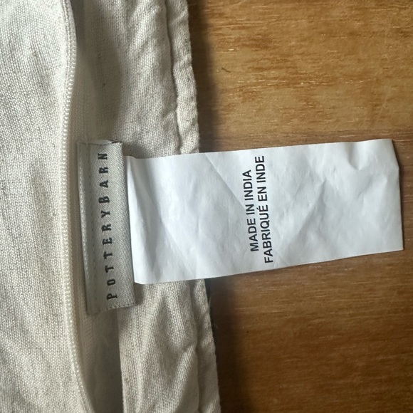 Pottery Barn Navy & Ivory Chevron Embroidered Pillow Cover - Picture 3 of 4